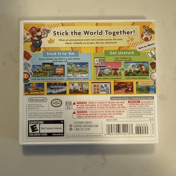 Paper Mario Sticker Star (Nintendo 3DS, 2012) CIB - Picture 2 of 7